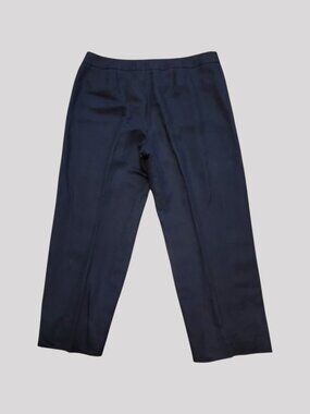 ANN TAYLOR LOFT Cropped Pants Women's Laura Pants Linen Blend in Black